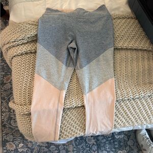 Outdoor Voices Gray and Blush Colorblock Leggings
